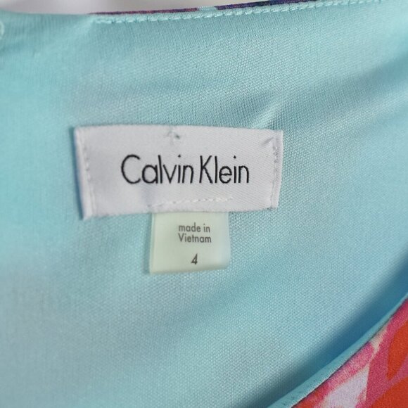 Calvin Klein Floral Bell Sleeve Sheath Dress - 4 - Picture 10 of 10